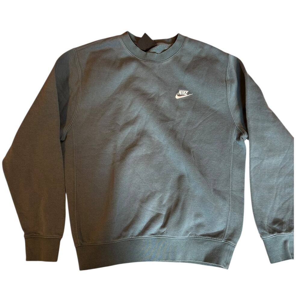NIKE Swoosh Y2K Vintage Blue Label Long Sleeve Crew Neck Sweatshirt Men's Small